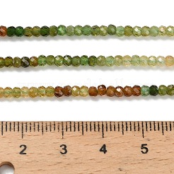 Нити бусин из натурального зеленого турмалина градиентного цвета G-Z106-H02-02