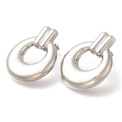 Стойка покрытие кольцо латунные серьги-гвоздики EJEW-I310-05P