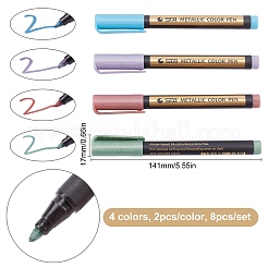 8 Stück 4 Farben Metallic-Marker Farben Stifte&nbsp;AJEW-CP0002-41B