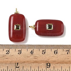 Крашеные натуральный белый нефрит подвески G-H328-03G-B08