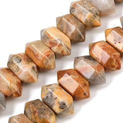 Нити бусин из натурального агата с двойными концами G-T142-90