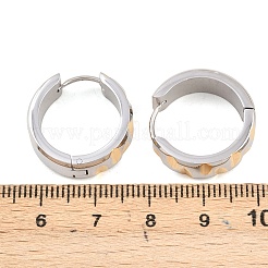 Двухцветные серьги-кольца из нержавеющей стали 304&nbsp;EJEW-L307-01GP