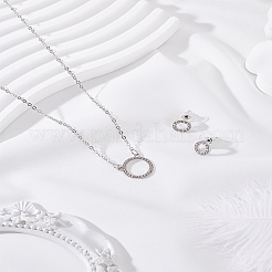 Комплекты из ожерелий и серег-гвоздиков из сплава со стразами и кристаллами для женщин&nbsp;SJEW-LP0001-29P