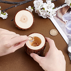 Деревянные пеньки ювелирные изделия прочные коробки CON-WH0110-032