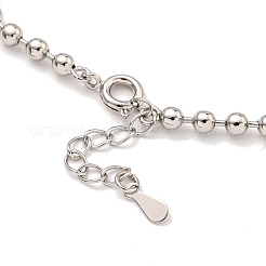 Bracciali a catena a sfera in ottone 3mm per le donne&nbsp;BJEW-G703-07P