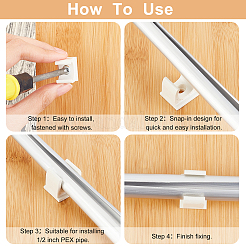 Зажим для вешалок из пластиковой трубы из пвх&nbsp;FIND-WH0113-01