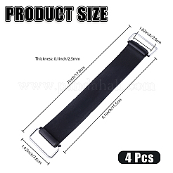 ゴム製バイクバッテリーストラップ  ブラック  176x36x8mm&nbsp;AJEW-WH20130-92