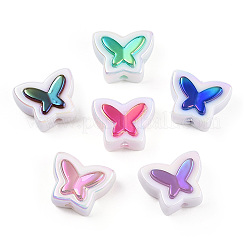 Радужные акриловые бусины с УФ-покрытием PACR-N015-02