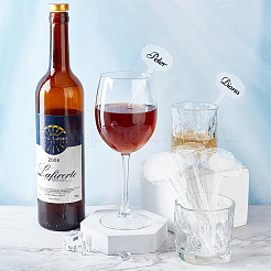 24шт прозрачные акриловые палочки для перемешивания AJEW-FG0003-15A