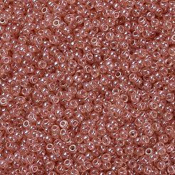 MIYUKIラウンドロカイユビーズ  日本製シードビーズ  11/0  （rr3507)透明桃光沢  2x1.3mm  穴：0.8mm  約5500個/50g&nbsp;SEED-X0054-RR3507