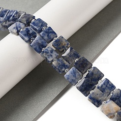 Натуральное синее пятно нитки из бисера яшмы G-L596-A07-01