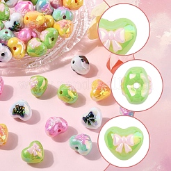 40 шт. акриловые бусины с УФ-покрытием PACR-FS0001-08