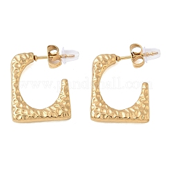 Boucles d'oreilles à tige en acier inoxydable 304 martelé&nbsp;EJEW-G476-01G