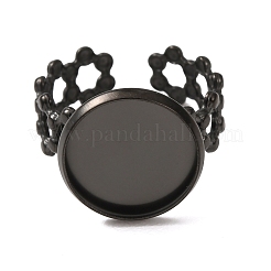Componentes de anillo de brazalete de acero inoxidable 304 con forma de flor hueca&nbsp;STAS-P454-03D-B