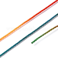 Сегментный окрашенный витой вощеный полиэфирный шнур YC-C003-01E