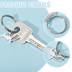 9 шт. брелок из нержавеющей стали 304 с тематикой океана KEYC-FH00071