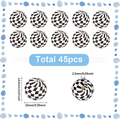 45 шт. непрозрачные силиконовые бусины&nbsp;SIL-SC0002-82