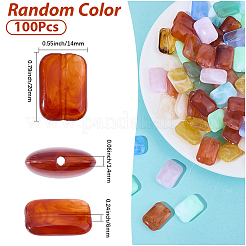 100 Stück undurchsichtige Acrylperlen&nbsp;MACR-SP0002-21