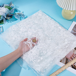 Сетчатая ткань с вышитым узором из листьев DIY-WH0671-010