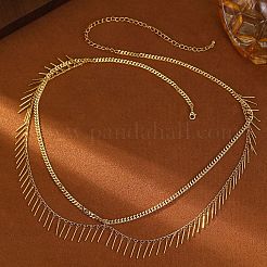 Двухслойные цепочки для талии и живота с кисточками из сплава для женщин FS-WG82127-01