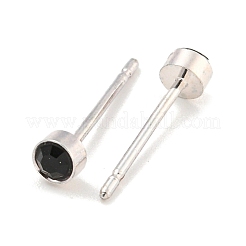 Ohrstecker mit Gestellplattierung aus Messing mit Mikropavé und Zirkonia&nbsp;EJEW-C102-37P-02