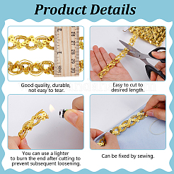 Ruban de bordure en dentelle ondulée en nylon scintillant&nbsp;OCOR-WH0105-018A