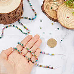 2 Strang gefärbte natürliche weiße Jade & natürlicher roter Jaspis & synthetische Malachitperlenstränge&nbsp;G-DC0001-67