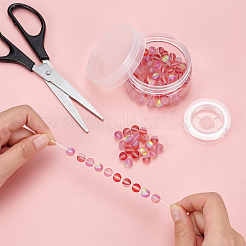 DIY 合成ムーンストーン ビーズ ストレッチ ブレスレット メイキング キット  弾性糸で  レッド  ビーズ：8mm  穴：1mm  100個/箱&nbsp;DIY-SC0012-84G