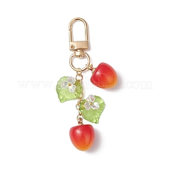 2 шт. пластиковых подвесных украшений в виде вишни&nbsp;HJEW-JM04399