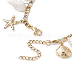 Браслеты с подвесками из натуральной нержавеющей стали 304&nbsp;BJEW-JB11542