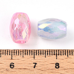 Прозрачные акриловые бусины с УФ-покрытием OACR-I015-34