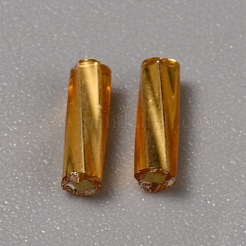 Backfarbe Glas Twist Signalhornperlen&nbsp;GLAA-WH0039-12E