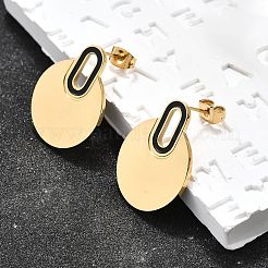 Серьги-гвоздики из нержавеющей стали 304&nbsp;LS-EJEW-Q030-01G-A