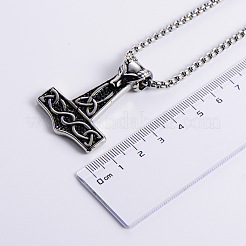 Мужские ожерелья с готической подвеской в виде молота из нержавеющей стали 304 SG5429