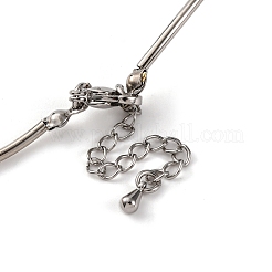 Стойки из латуни и АБС-пластика жемчужные бусины круглые цепочки для женщин NJEW-C059-08P