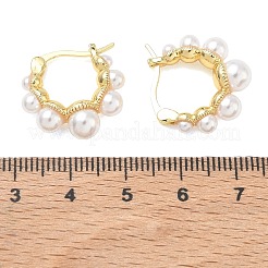 Boucles d'oreilles en laiton de cercle pour les femmes&nbsp;EJEW-A168-14G