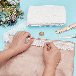 Хлопковая вышитая лента-бантик OCOR-WH0101-37