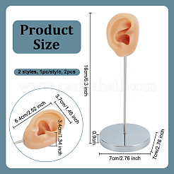 2 сумка 2 стиля силиконовые подставки для сережек в форме ушей EDIS-OC0001-09A