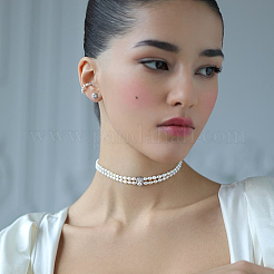 925 двухслойное колье-чокер из стерлингового серебра с микропаве из прозрачных кубических цирконий HW7628