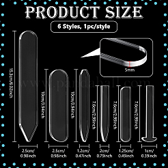 6шт 6 стиля акриловый шаблон для рисования&nbsp;AJEW-BC0009-05