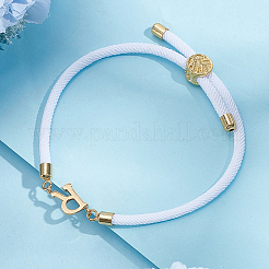1 bracelet coulissant réglable en nylon pour femme&nbsp;BJEW-LP0001-33R-G