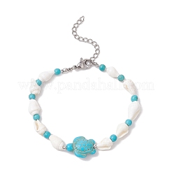 2шт 2 стиля браслетов из ракушек и бусин&nbsp;BJEW-TA00586-01