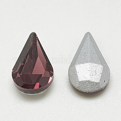 Cabochons en verre avec strass de dos avec point&nbsp;RGLA-T082-6x10mm-18