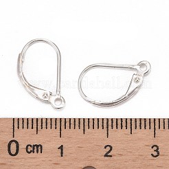 スターリングシルバーレバーバックフープピアス925個  銀  16.5x10x2mm  穴：1mm  ピン：0.8mm&nbsp;X-STER-L054-52S