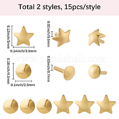 30 шт. 2 стиля 925 булавки с плоской головкой из стерлингового серебра&nbsp;STER-SC0001-70G