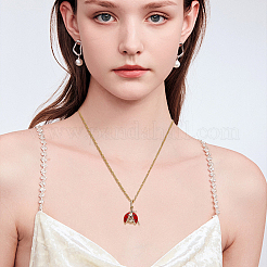 Кулоны с эмалью из латуни&nbsp;KK-BBC0021-89