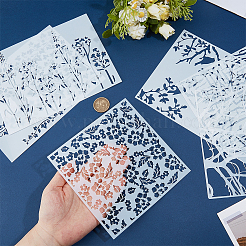 6 pochoir en plastique creux pour dessin et peinture&nbsp;DIY-GF0012-66