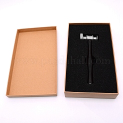 304ステンレスハンマー  木製ハンドルと紙箱付き  ココナッツブラウン  16.3x5.7x2.5cm&nbsp;TOOL-WH0019-99B