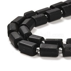 Нити матового натурального черного турмалина G-G068-A26-01