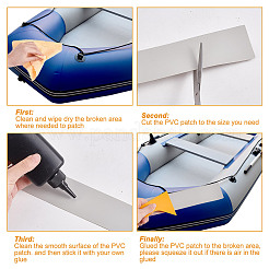 PVCパッチとスクレーパー  船舶修理補助金  ゲインボロ  パッチ：1000x51x0.5mm  3pc  スクレーパー：106.5~126x58~71x1.5mm  3pc&nbsp;AJEW-GO0001-65A